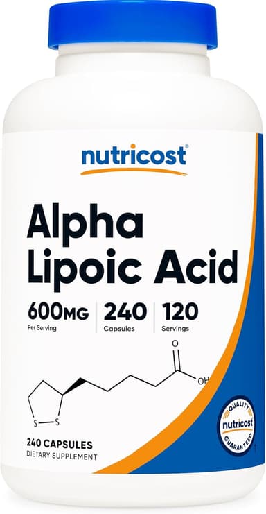 Nutricost Alpha-Lipoic Acid supplement bottle