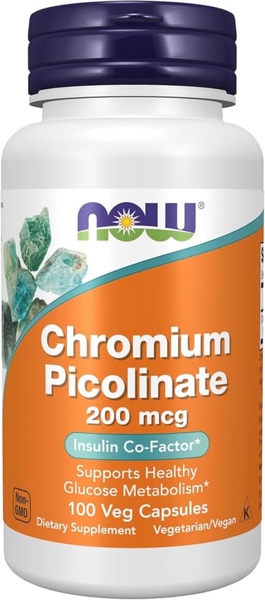 NOW Foods Chromium Picolinate supplement bottle