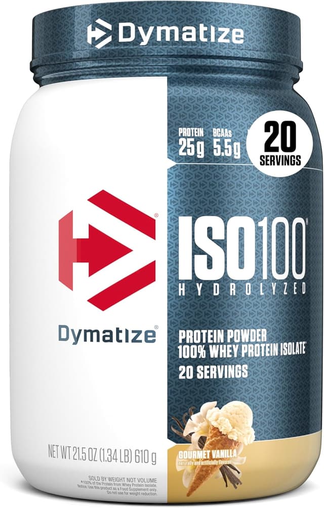 Dymatize ISO100 Whey Protein container